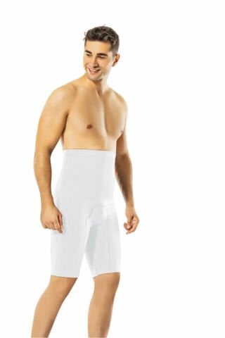 Erkek Toparlayıcı Sıkılaştırıcı Boxer Korse Beyaz Renk