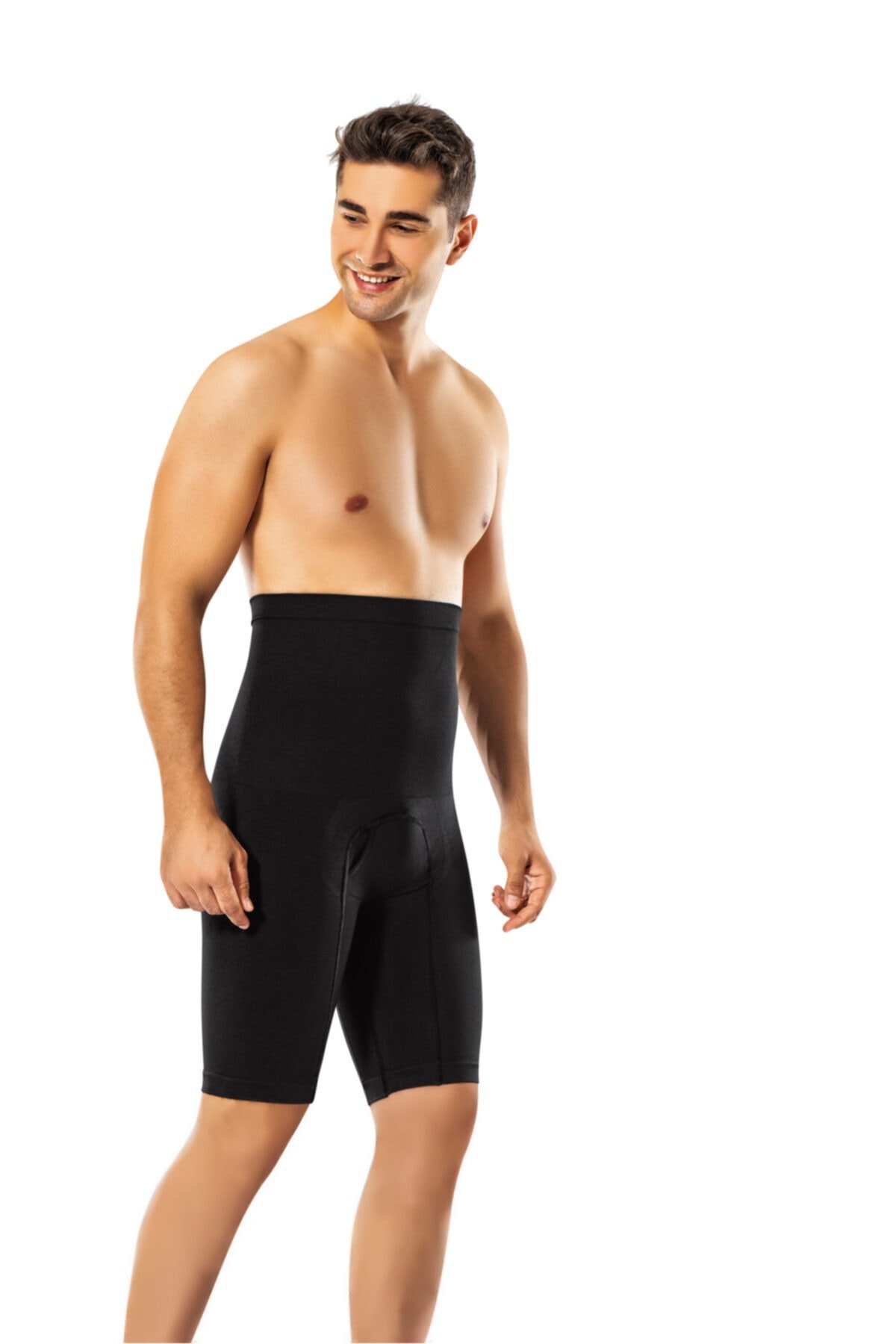 Erkek Toparlayıcı Sıkılaştırıcı Boxer Korse Siyah Renk