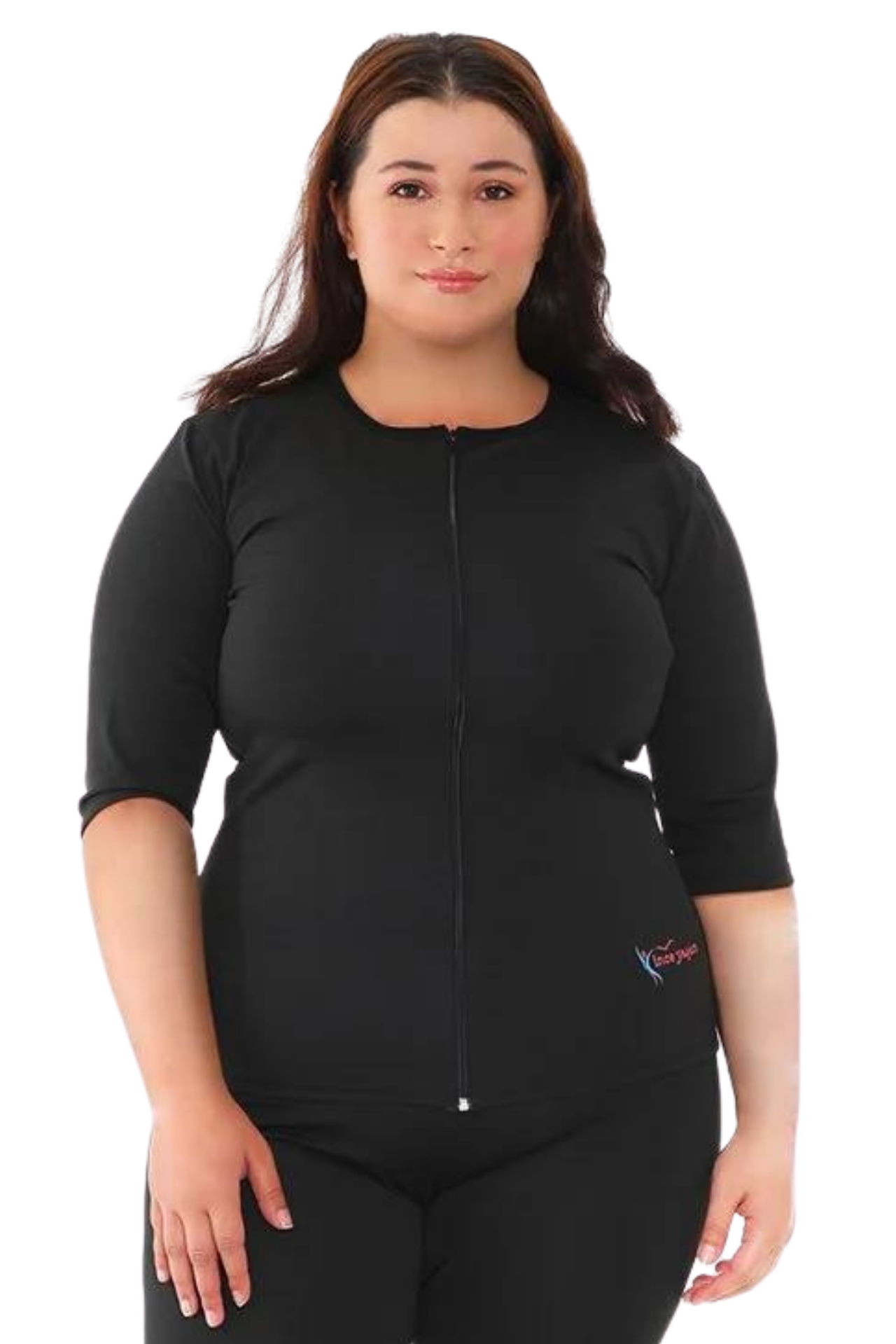 Fermuarlı Kısa Kol Sauna Termal Body (Sadece Üst)