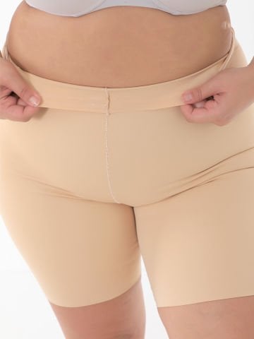 Lazer Kesim Paçalı Basen Korse Ten Renk 4XL