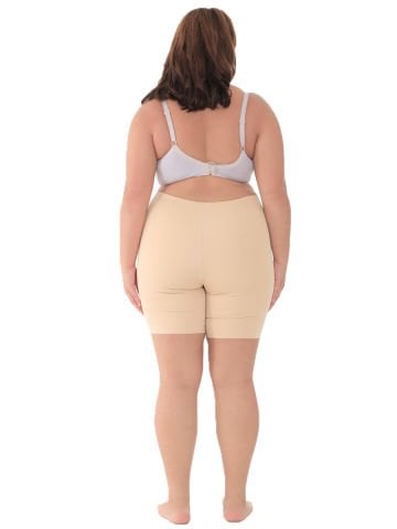 Lazer Kesim Paçalı Basen Korse Ten Renk 4XL