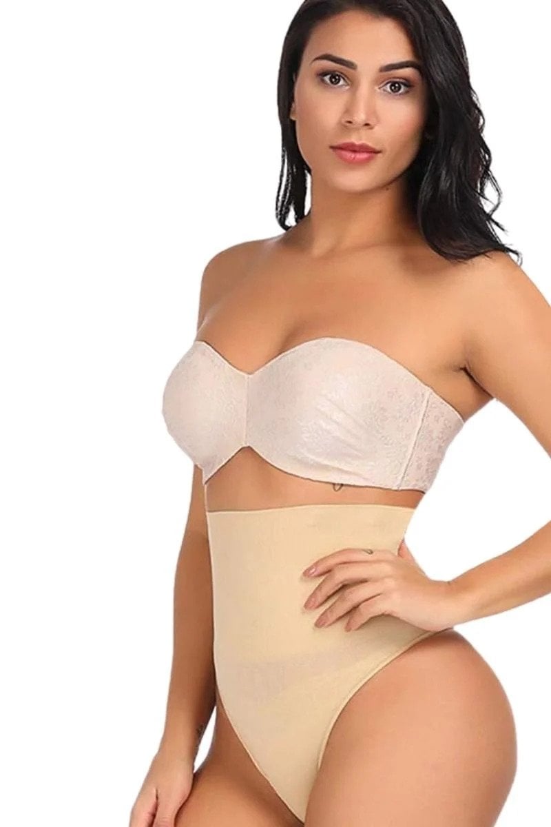 Lazer Kesim String Tanga Korse Ten Renk XL