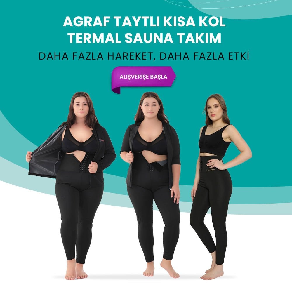 Agraf Taytlı Kısa Kollu Termal Sauna Takım
