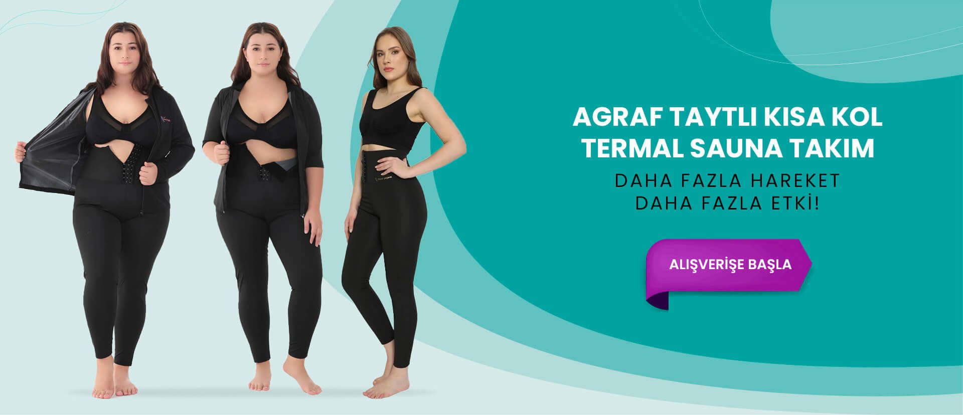 Agraf Taytlı Kısa Kollu Termal Sauna Takım